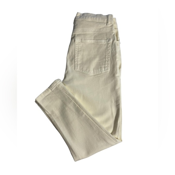 Reformation Mid Rise Skinny Jeans Ivory Size 26 - Picture 6 of 10